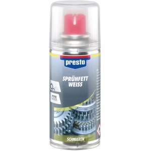 Presto Sprühfett Weiß 150ml Dose für Lack- und Karosseriereparatur.