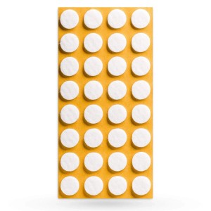SOTECH Filzgleiter Ø17 x 3 mm Selbstklebend Weiß