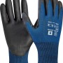 LUX Schnittschutzhandschuhe Größe 8, blaue Handfläche, schwarze Finger, Arbeitshandschuhe