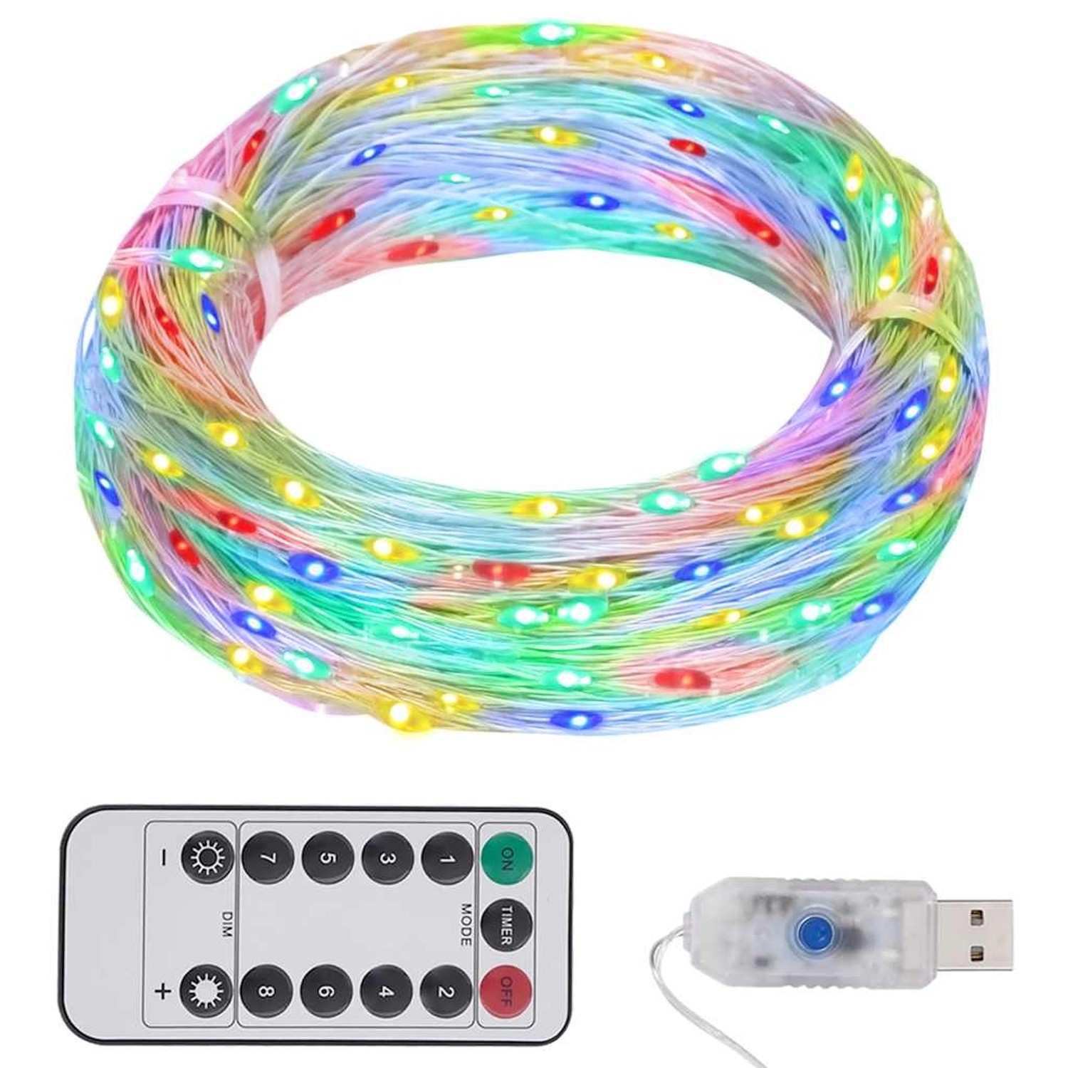 vidaXL LED-Lichterkette mit 150 LEDs Mehrfarbig 15 m 330054