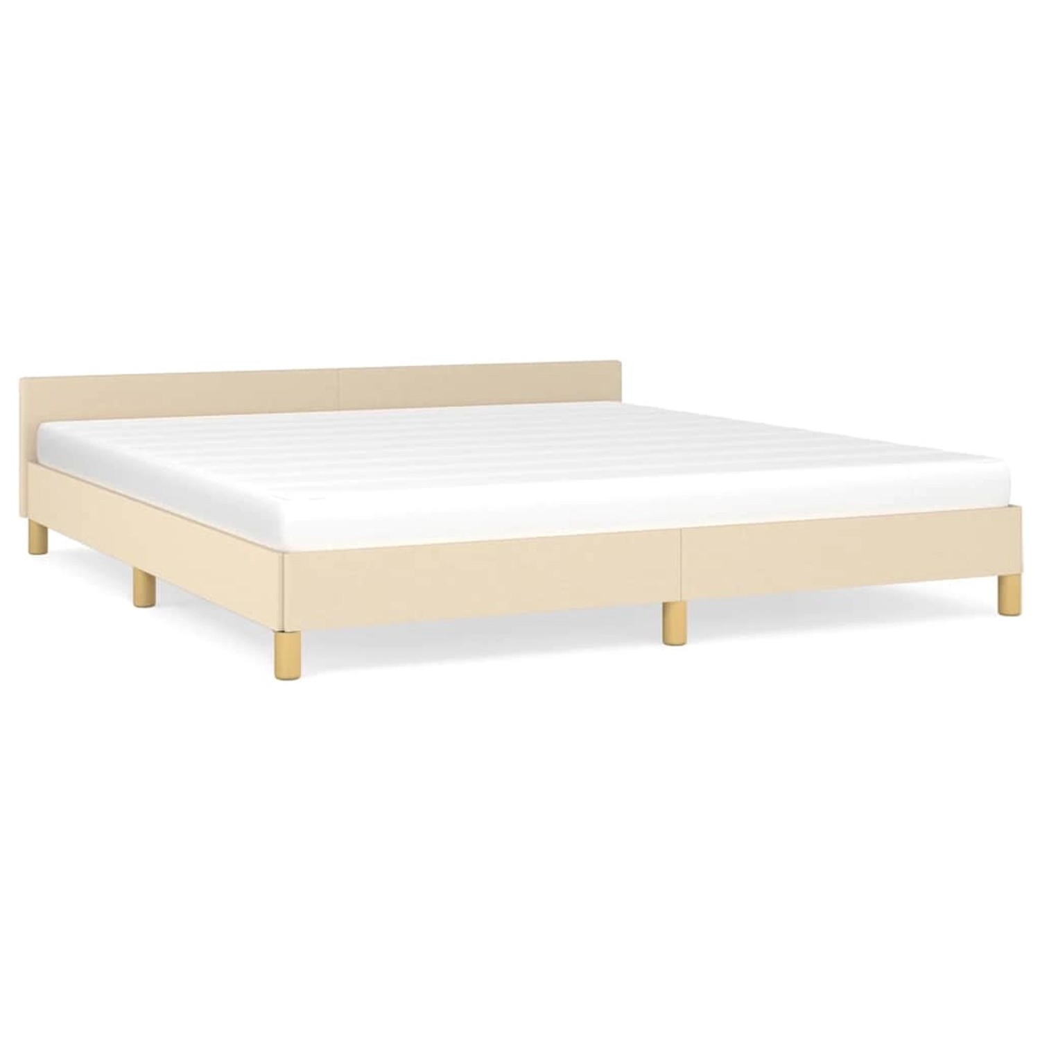vidaXL Bettgestell ohne Matratze Creme 160x200 cm Stoff 347428 günstig online kaufen