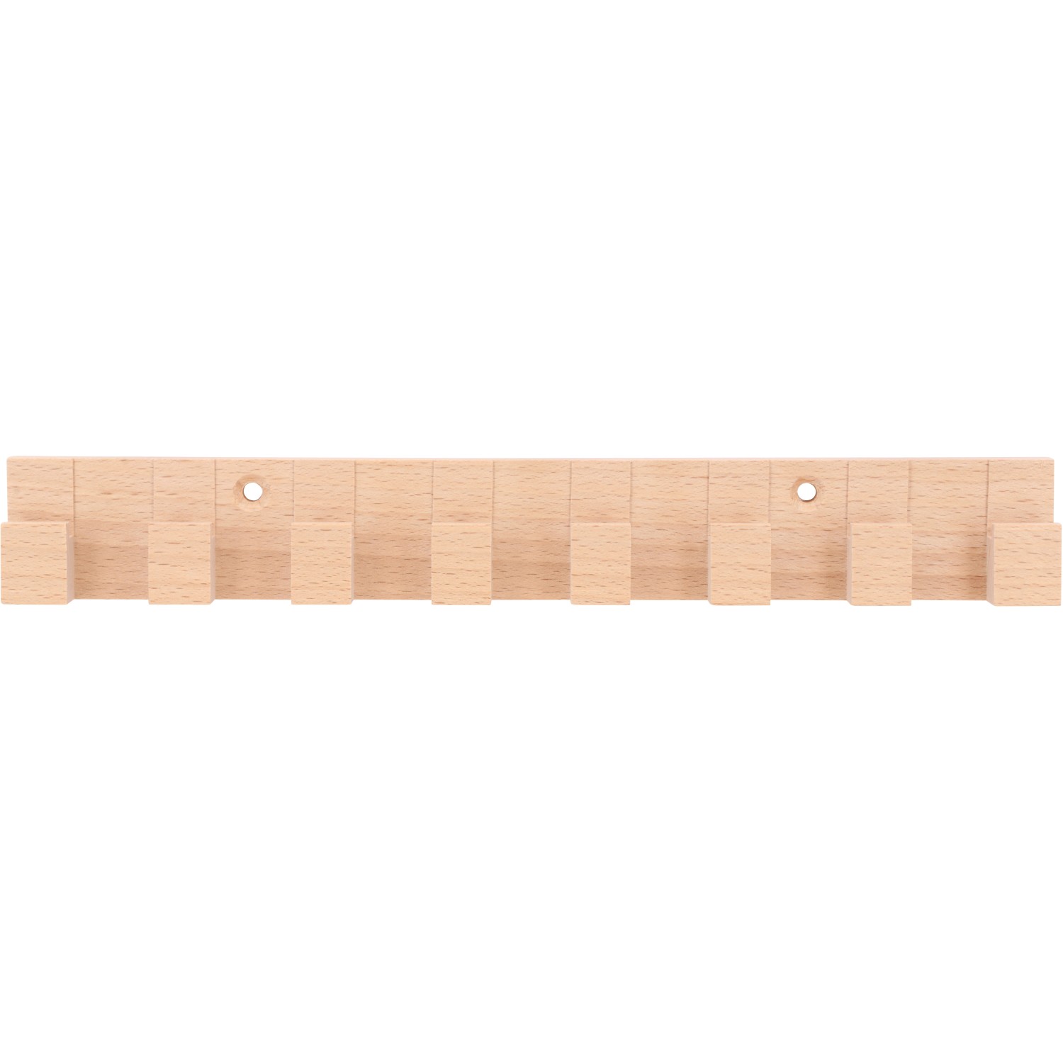 Siro Hakenleiste S660 aus Buche mit 8 Haken, unbehandelt und FSC®-zertifiziert.