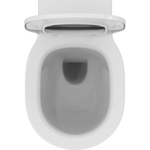 Weißes Ideal Standard Wand-WC-Set Connect Air mit spülrandlosem Tiefspüler und AquaBlade Technologie.