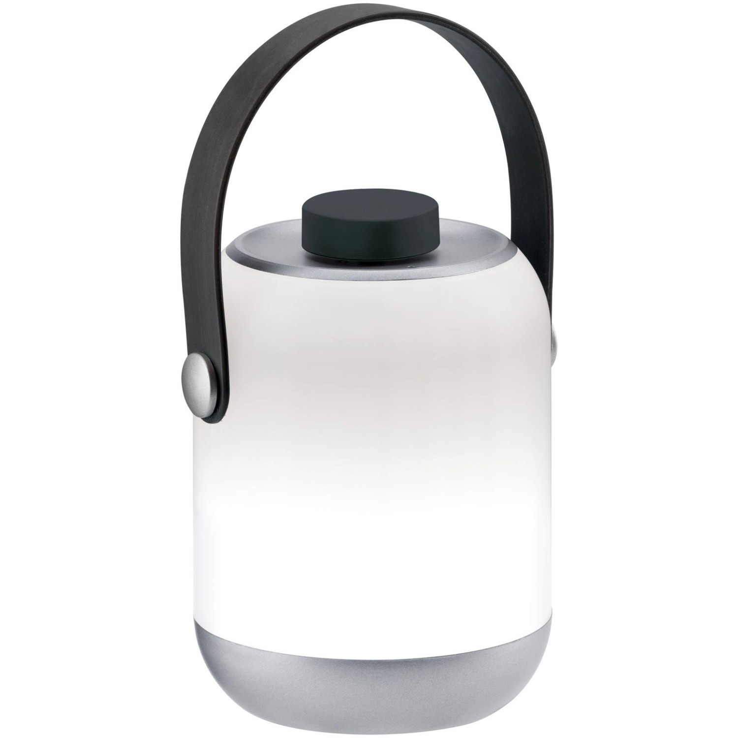 Paulmann Clutch mobile Tischleuchte, chrom matt, mit Tragegriff. Ideal für den Außenbereich.