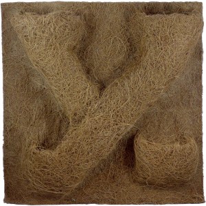 Kokosfaser Rückwand 40x40 cm für Terrarien mit 4 Pflanzmulden.