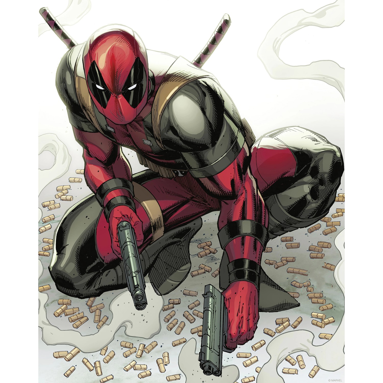 Komar Wandbild Marvel Deadpool Bullets 40 cm x 50 cm Rot günstig online kaufen