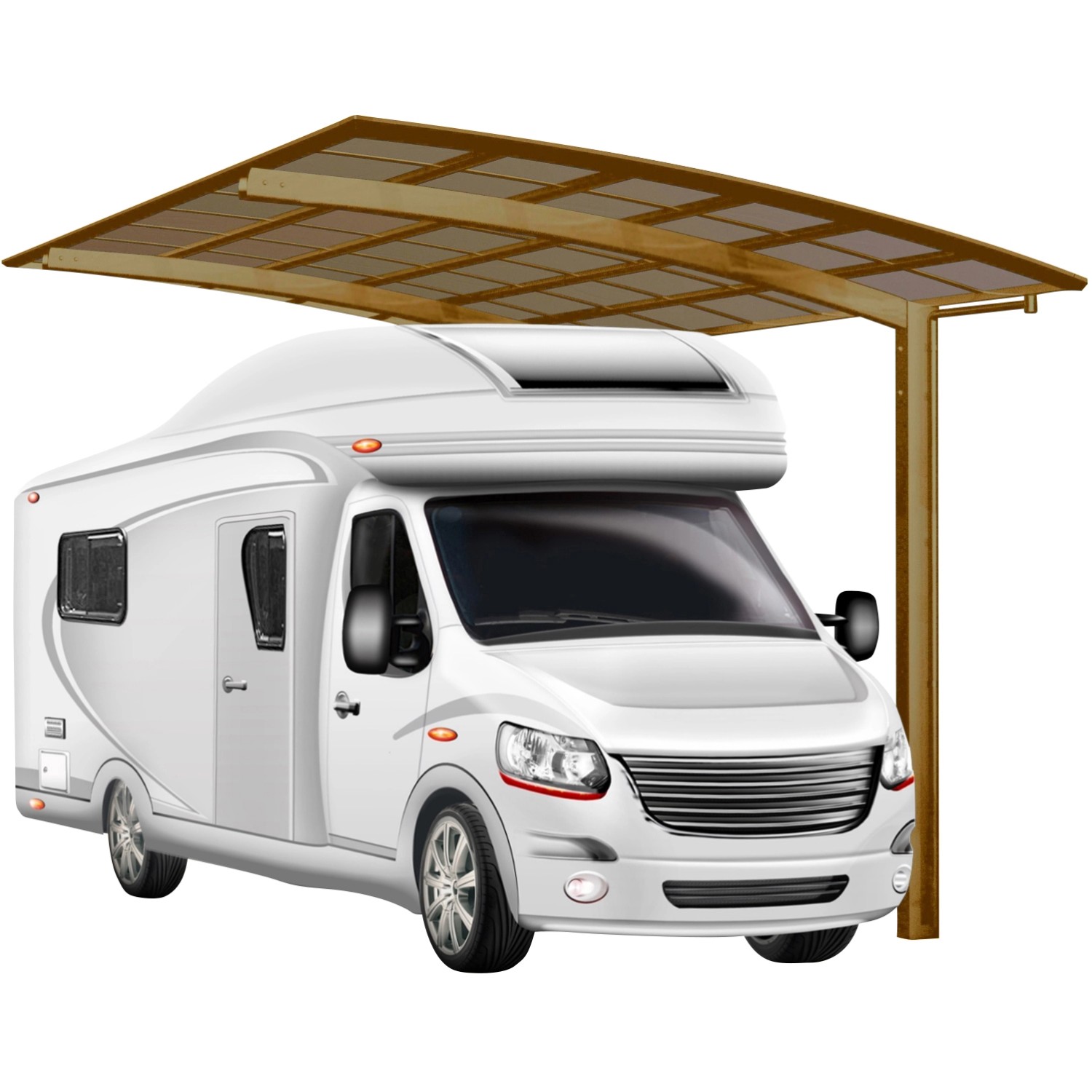 Ximax Runddach-Einzelcarport Portoforte Caravan Typ 60 Standard Bronze günstig online kaufen