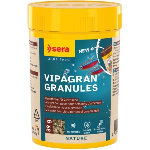 Sera Vipagran Nature Fischfutter-Granulat, 100ml Dose, Hauptfutter für Zierfische.