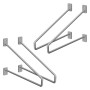ML-Design Regalhalterung, 4er Set, 265mm, Silber, Stahl, Haarnadel Design für schwebende Regale.