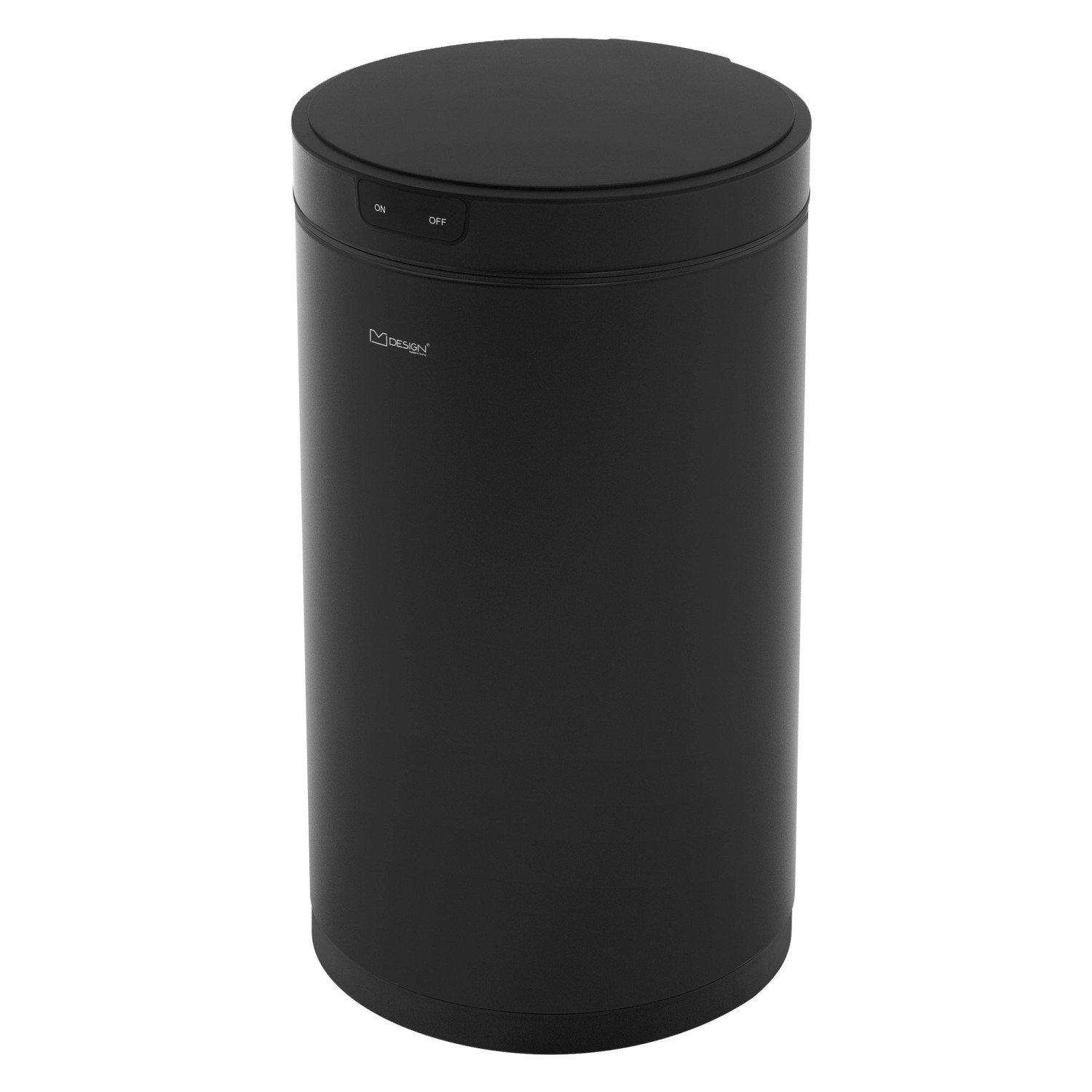 ML-Design Mülleimer mit Sensor 30L Rund Stahl Schwarz Automatisch günstig online kaufen