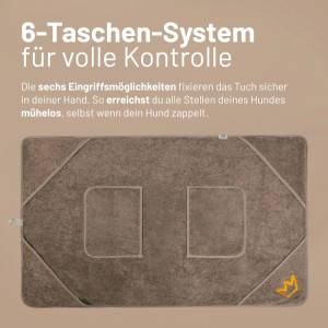 Rudelkönig Hundehandtuch L 75 x 130 cm Baumwolle 400 Gsm Saugstark