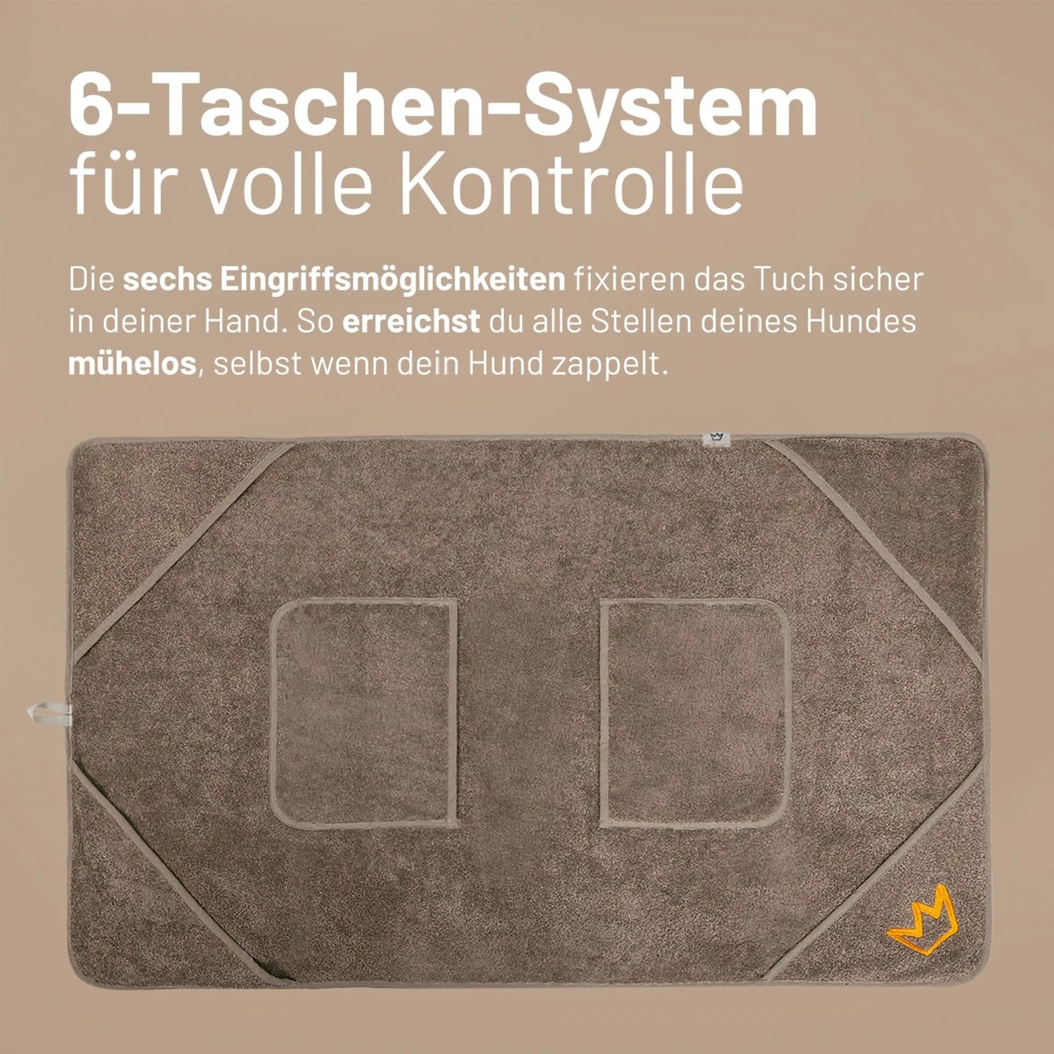 Rudelkönig Hundehandtuch L 75 x 130 cm Baumwolle 400 Gsm Saugstark_2
