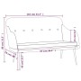 vidaXL Sitzbank Weinrot 110x76x80 cm Stoff 351486_8