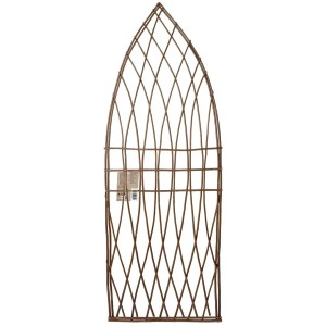 Windhager Weide-Rankgitter Spitzbogen, 55x150cm, Natur, für Kletterpflanzen im Garten.