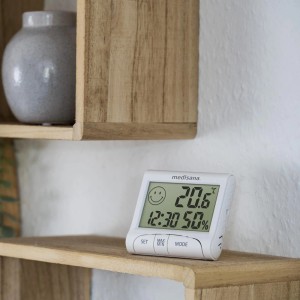 medisana HG 100 digitales Hygrometer für innen Anzeige der Luftfeuchtigkeit