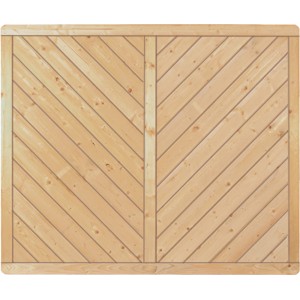 T & J Sichtschutzzaun Classic-Serie Diagonal, 180x150 cm, aus imprägniertem Kiefer/Fichte Holz.