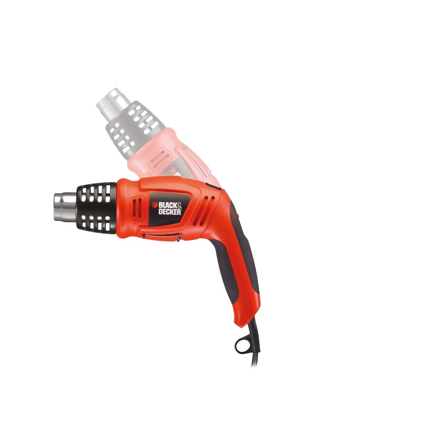 Black+Decker Heißluftgerät KX1693, 1800 W, mit drehbarem Handgriff für flexible Anwendung.