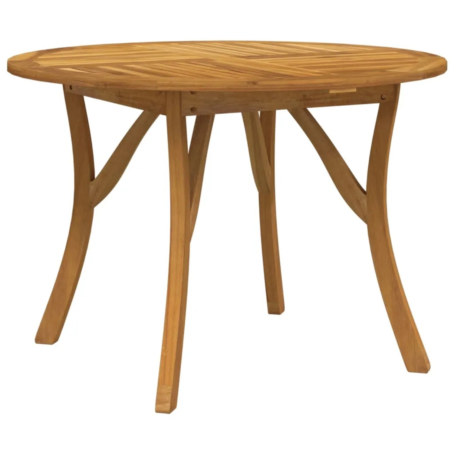 vidaXL Gartentisch Ø 110 cm Massivholz Akazie 363303