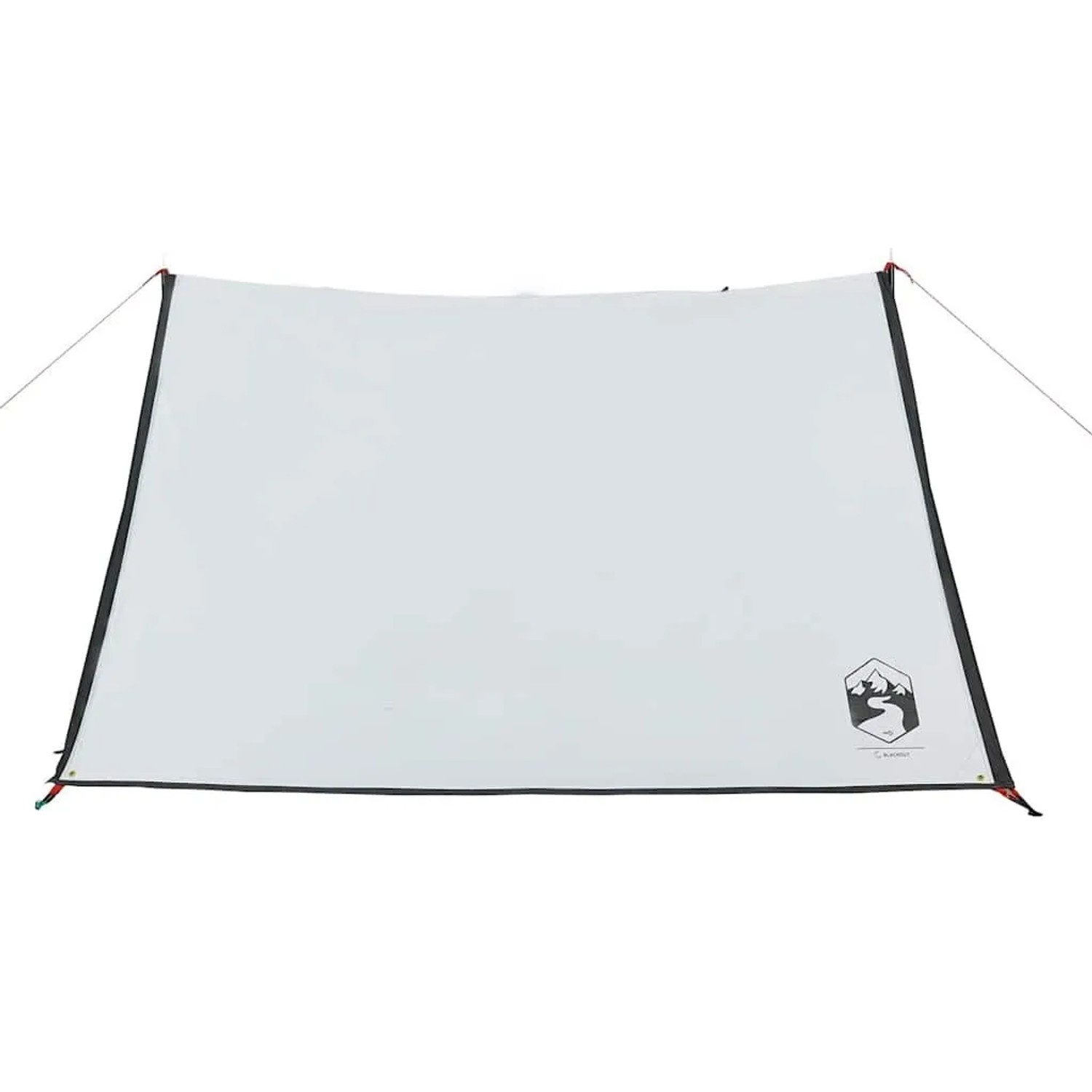 Weißes Furnicato Campingzelt-Sonnendach, verdunkelnd, mit schwarzen Rändern. Ideal für Camping & Zubehör.