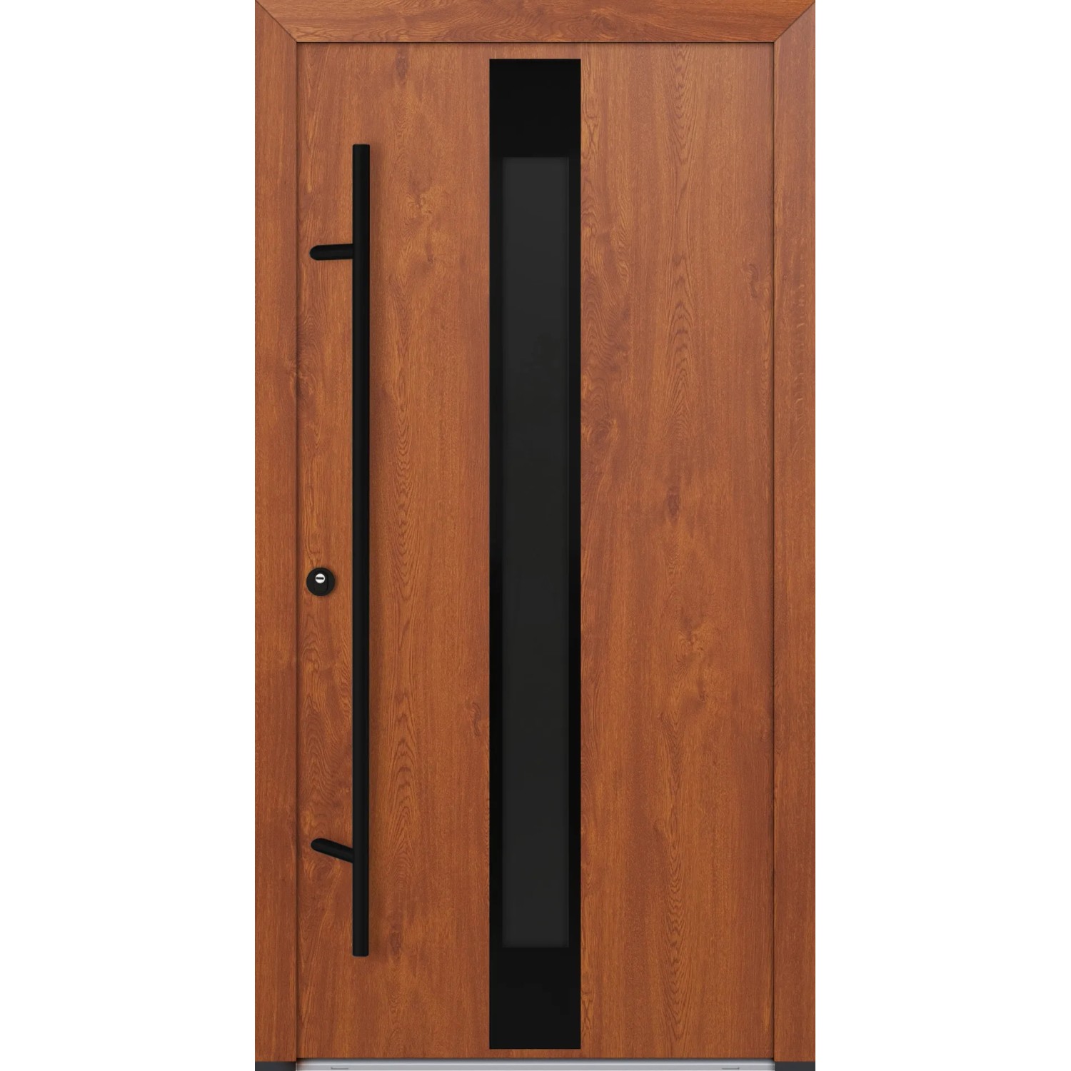 FM Türen AS68 Modell 25 1000 x 2100 Goldene Eiche Links Innen Beschläge Set 01