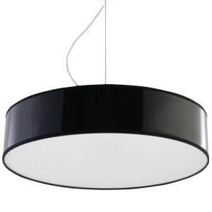 Schwarze Sollux Lighting Hängeleuchte Arena 45 mit rundem Lampenschirm für Lampen & Leuchten.