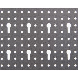 Graue Lochwand für Werkbank aus dem Ondis24 Werkstatt Set.