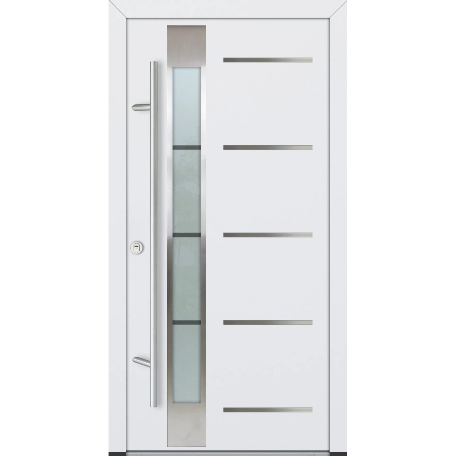 FM Türen AS68 Modell 45 1000 x 2000 Weiß Links Innen Beschläge Set 01