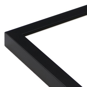 Detailaufnahme: Schwarzer Bilderrahmen für ein "Danke Oma" Poster, 20x30 cm. Geschenkidee.