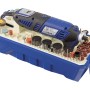 LUX Modellbau- und Gravierset MBS-160 im blauen Koffer mit Zubehör für Miniaturarbeiten.