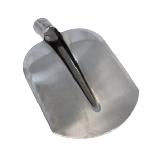Poliertes Sandschaufelblatt aus gehärtetem Stahl, abgerundet, ohne Stiel. Ideal für Garten & Bauarbeiten.