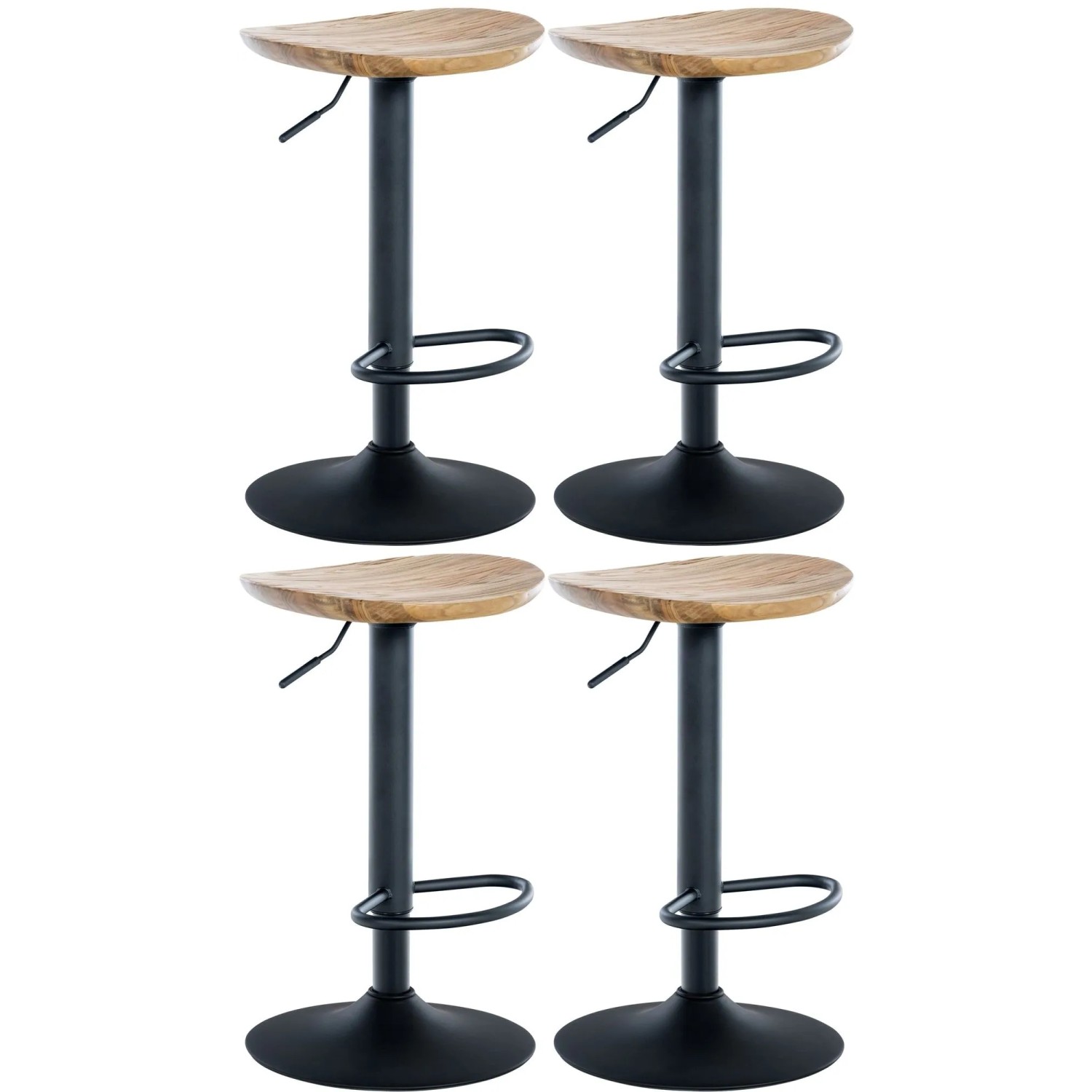 CLP 4er Set Barhocker Skelde Natura