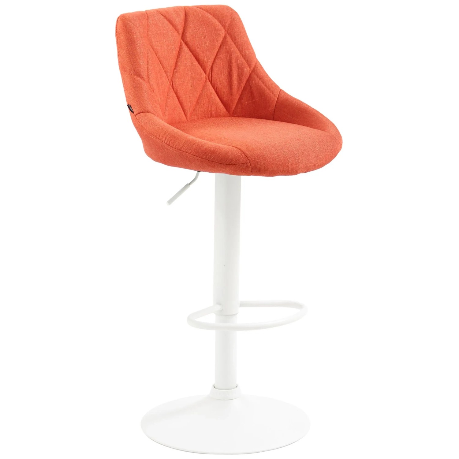 CLP Barhocker Lazio Stoff Orange/Weiß