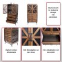 MCW Hochschrank F91 Industrial Tanne Holz Metall 128x60x33cm_2