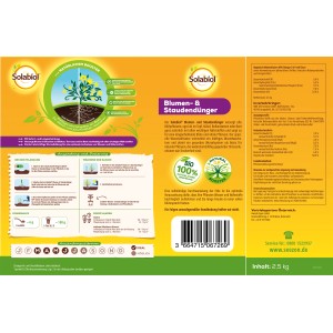 Solabiol Blumen- & Staudendünger 2,5kg: Universaldünger für langanhaltende Blüte und vitale Pflanzen.