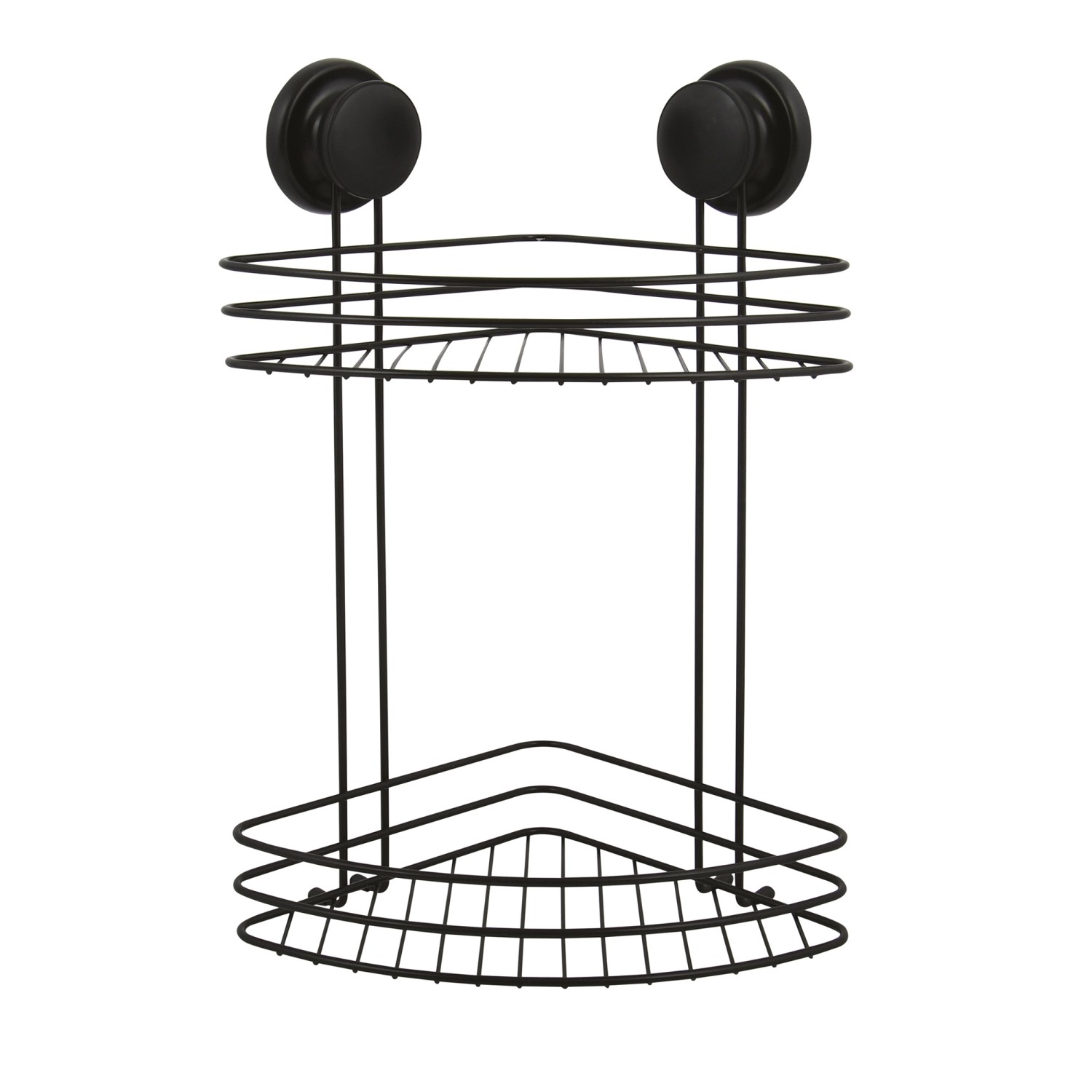 MSV Eck-Duschregal Mega Ventouses Stahl 21,5 cm x 21,5 cm x 39,7 cm Mattsch günstig online kaufen