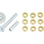 LUX Ösenstempel Classic Set mit 12 Ösen (12mm) und Werkzeug zum Anbringen der Ösen.