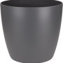 Anthrazitfarbener, runder Elho Blumentopf Brussels, Ø 20 cm, für den Innenbereich.