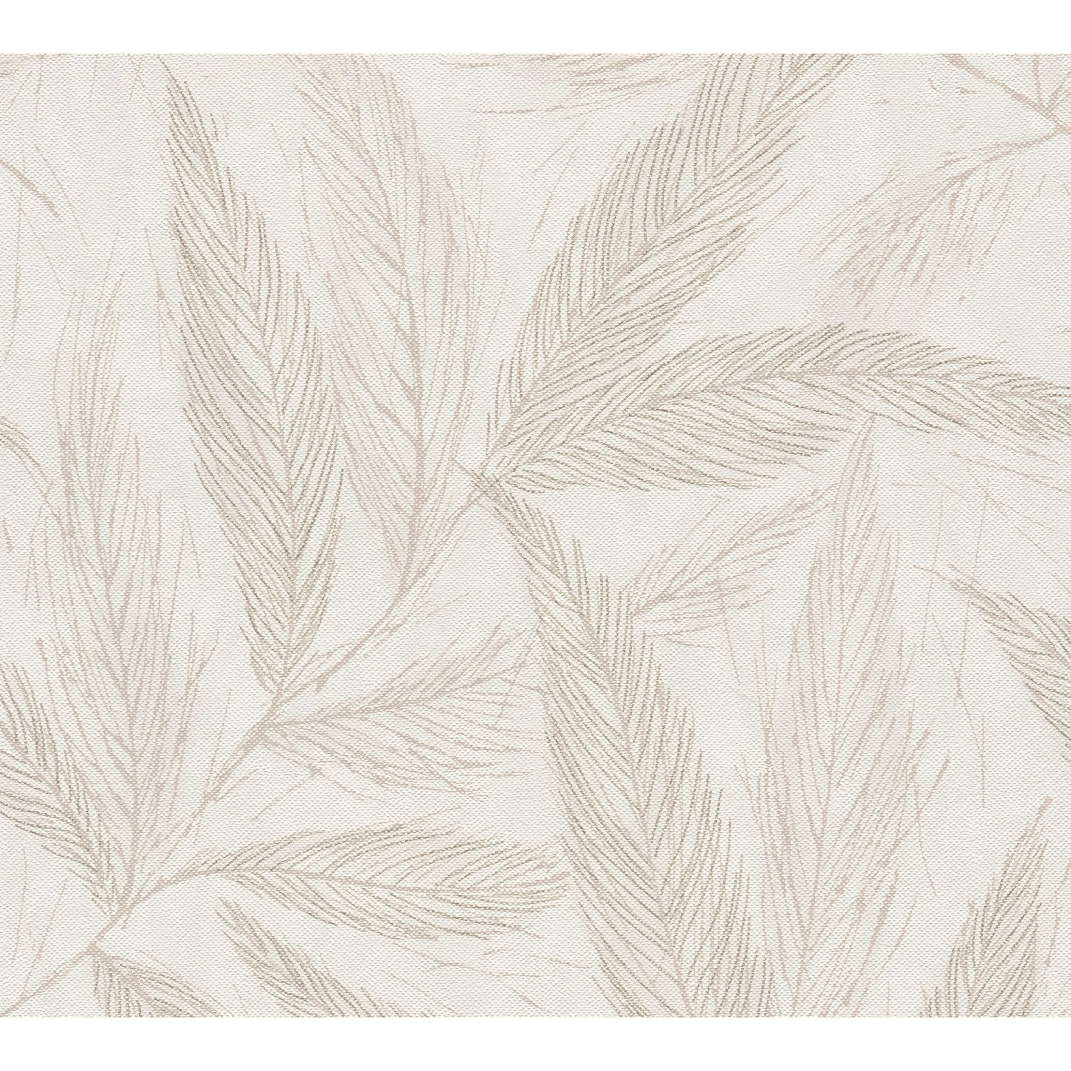 AS Creation Vliestapete Natur Blätter 10,05 m x 0,53 m Beige-Weiß FSC® günstig online kaufen