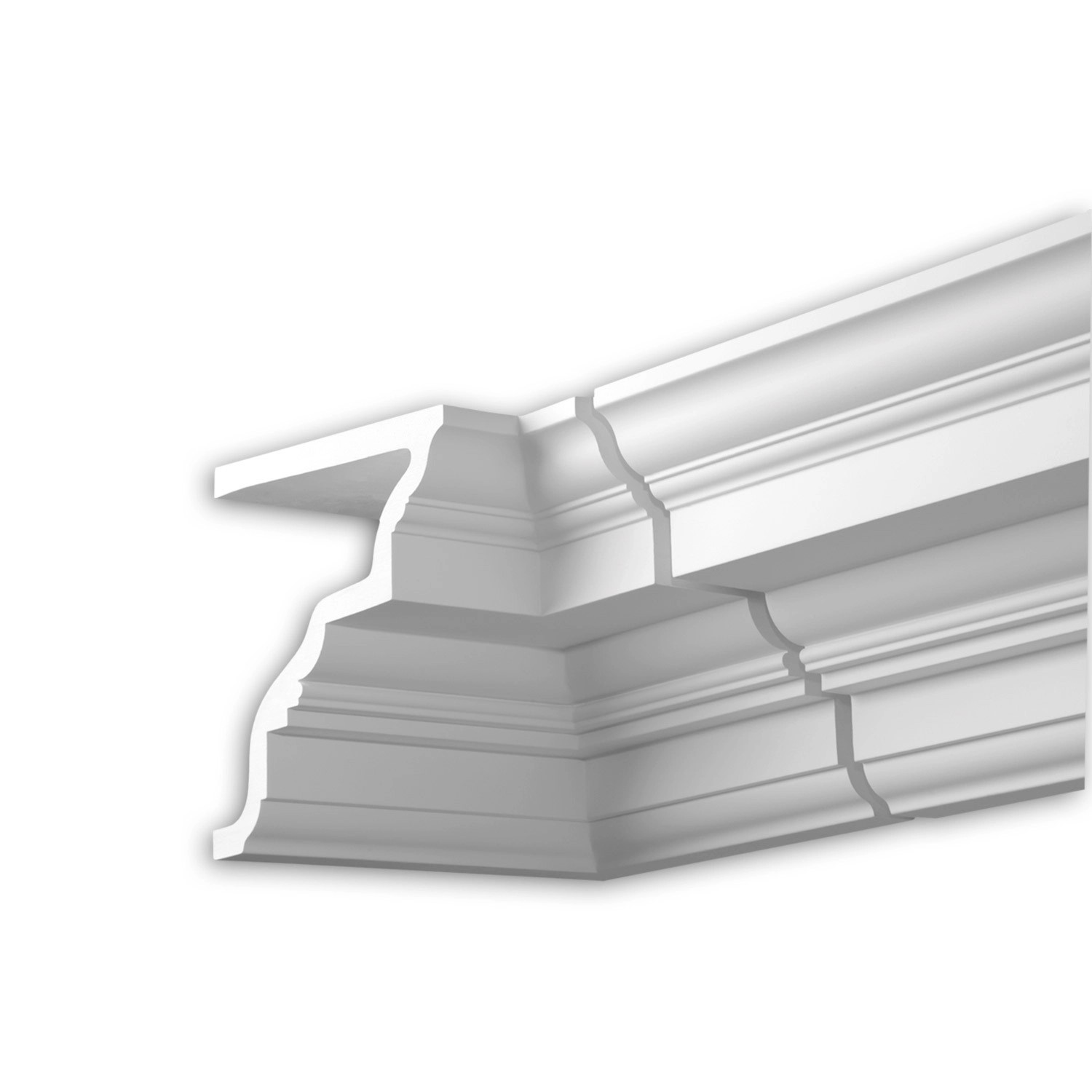 PROFHOME 401221 InnenwinkelAußenstuck Eckelement Fassaden Element 38,3 cm x 38,3 cm x 27,8 cm Weiß