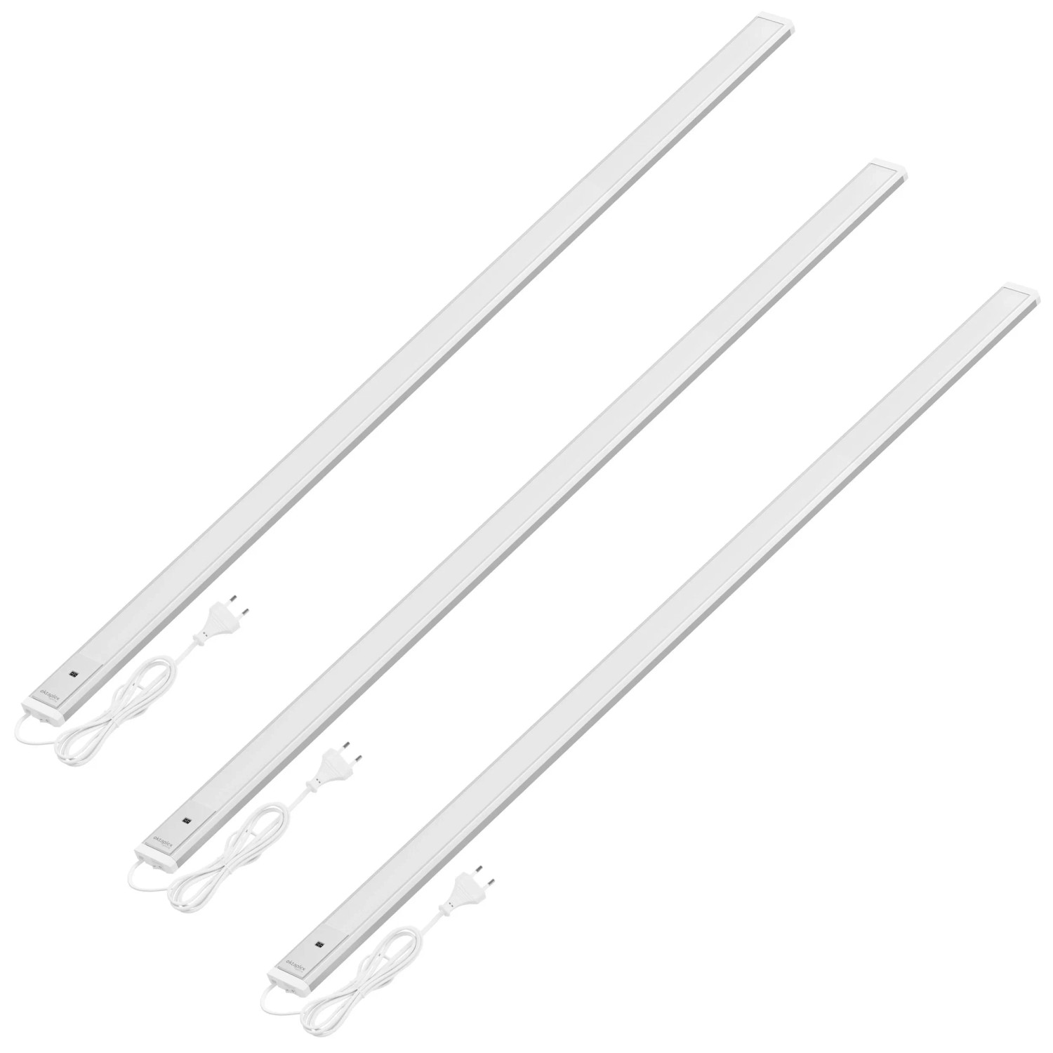Oktaplex Riva Motion 3er Set LED-Unterbauleuchte Flach Neutralweiß 4000K 117,5 cm 10W Dimmbar mit Hand-Sensor Küche