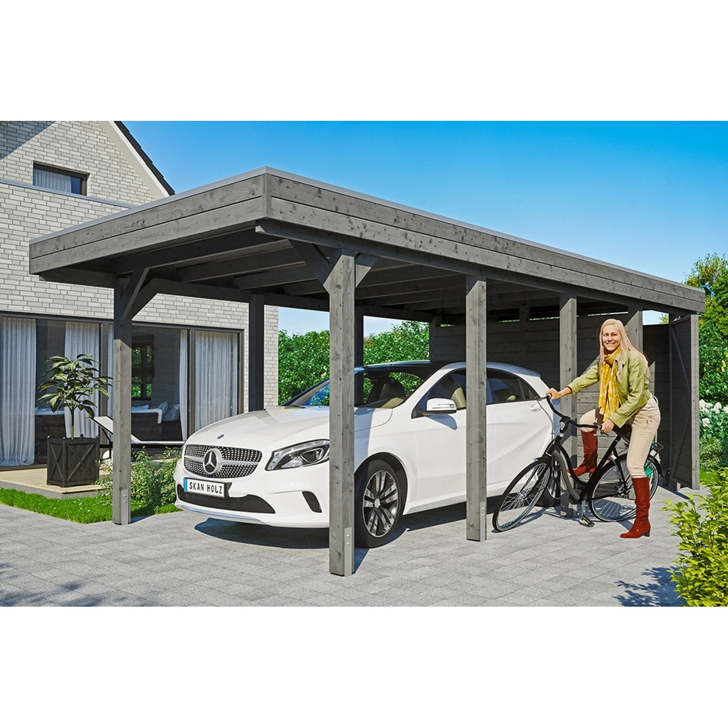 Carport Friesland Set 2 Schiefergrau 314 x 708 cm günstig online kaufen