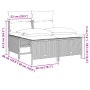 Braune 4-tlg. vidaXL Garten-Sofagarnitur aus Rattan mit cremeweißen Kissen.