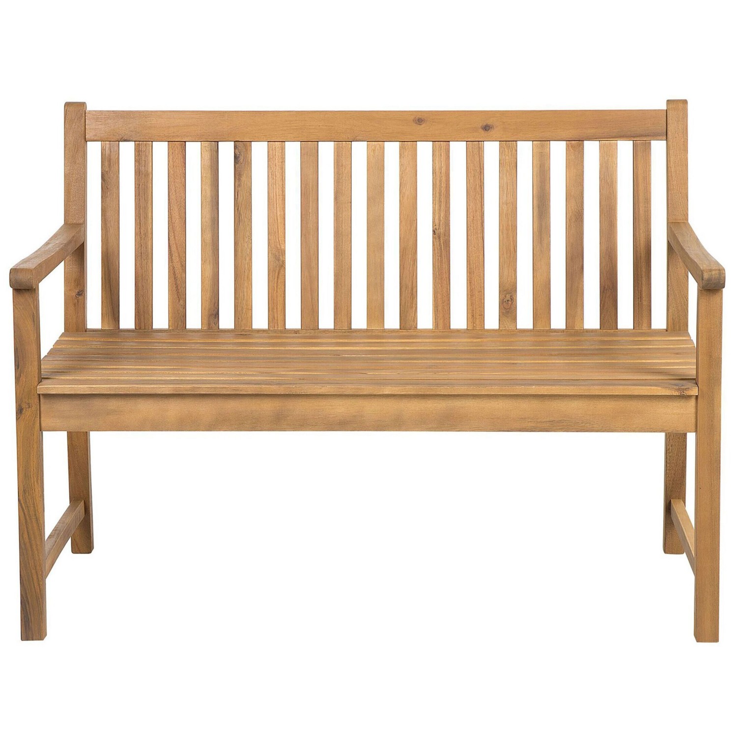 Beliani Gartenbank VIVARA Heller Holzfarbton 61x120x88 günstig online kaufen