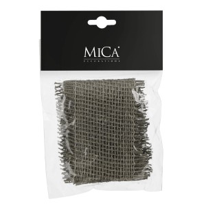 Mica Decorations Juteband, 100cm, grau, für Bastelarbeiten und Dekorationen.