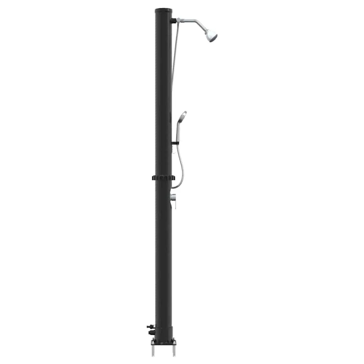 vidaXL Außen Solardusche Schwarz 217 cm PVC und Aluminium 42003409_6