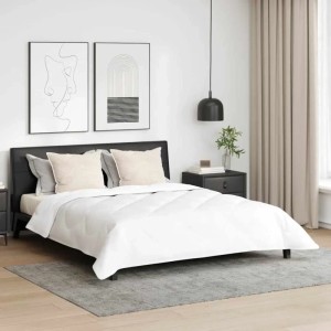 vidaXL Winterbettdecke mit Kissen 3-Tlg Weiß Mikrofaser 3377832