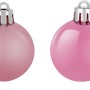 Rosa Weihnachtskugeln, 4 cm, 30-teilig, mit Glitzer, matt und glänzend.