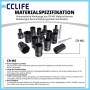 CCLIFE 16-tlg. Twist Socket Schraubenausdreher Set 1/2 Zoll 8-27 mm aus CR-MO Stahl für beschädigte Muttern.