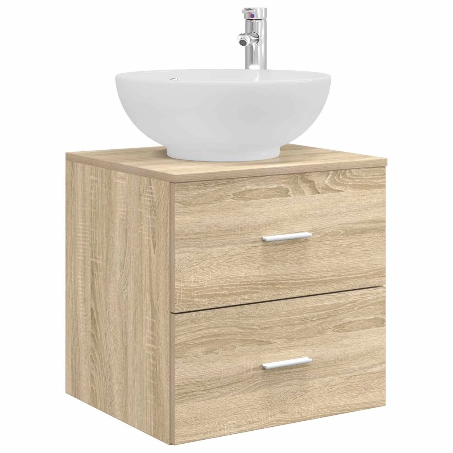 vidaXL Wandmontierte Waschtisch Sonoma-Eiche 49,5 x 44,5 x 66,5 cm 890304