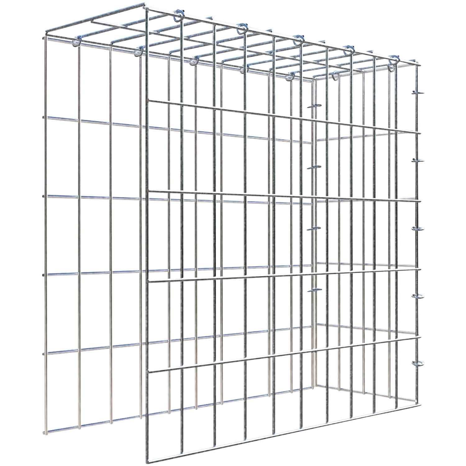 Gabiona C-Ring-Gabione-Anbaukorb Typ 4 50 x 50 x 20 cm Maschenw 5 x 10 cm